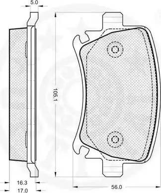 Optimal 12179 - Brake Pad Set, disc brake autospares.lv