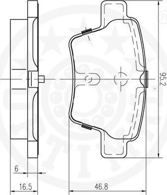 Optimal 12391 - Brake Pad Set, disc brake autospares.lv