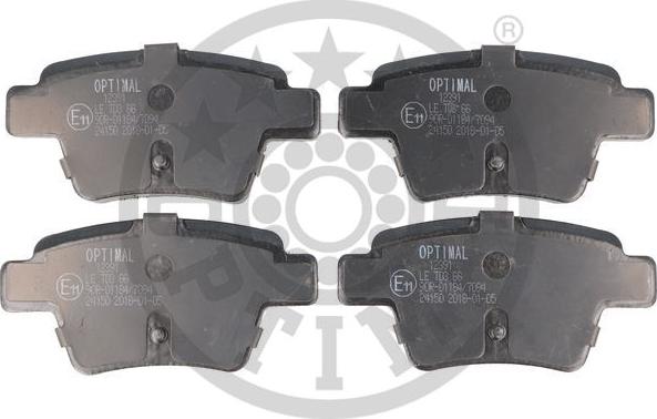 Optimal 12391 - Brake Pad Set, disc brake autospares.lv