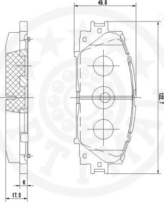 Optimal 12360 - Brake Pad Set, disc brake autospares.lv