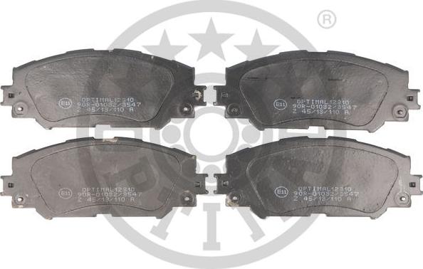 Optimal 12310 - Brake Pad Set, disc brake autospares.lv