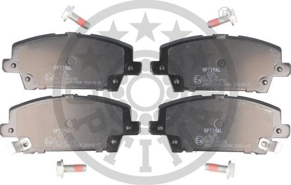 Optimal 12386 - Brake Pad Set, disc brake autospares.lv