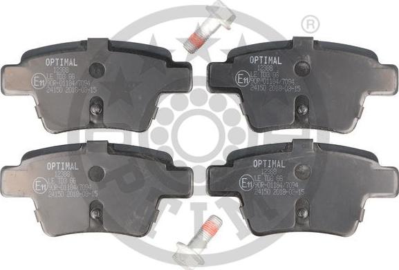 Optimal 12388 - Brake Pad Set, disc brake autospares.lv