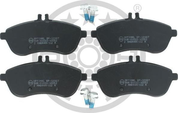 Optimal 12387 - Brake Pad Set, disc brake autospares.lv