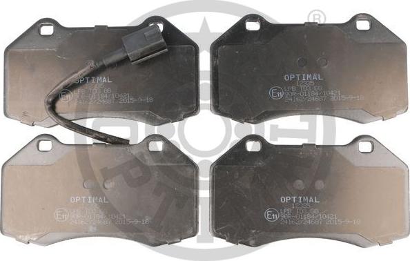 Optimal 12335 - Brake Pad Set, disc brake autospares.lv