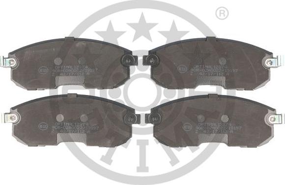 Optimal 12374 - Brake Pad Set, disc brake autospares.lv