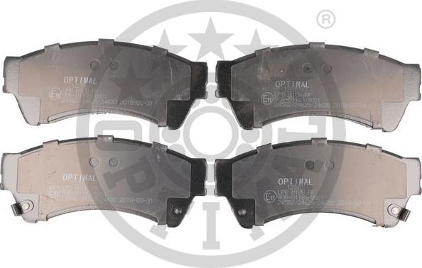 Optimal 12370 - Brake Pad Set, disc brake autospares.lv