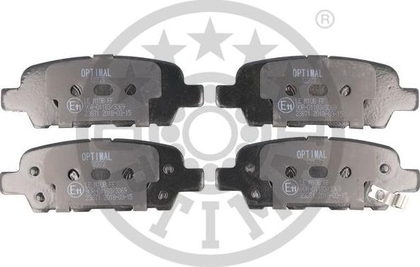 Optimal 12373 - Brake Pad Set, disc brake autospares.lv