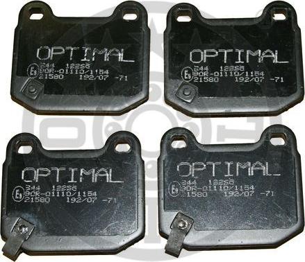 Optimal 12265 - Brake Pad Set, disc brake autospares.lv