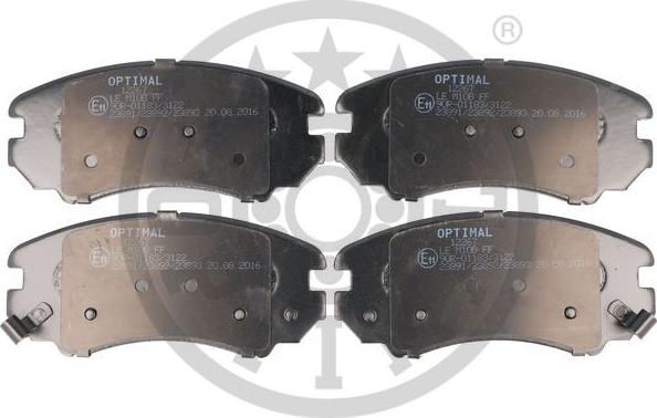 Optimal 12267 - Brake Pad Set, disc brake autospares.lv