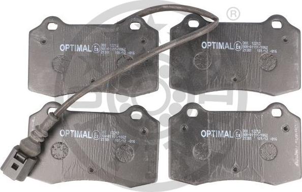 Optimal 12212 - Brake Pad Set, disc brake autospares.lv