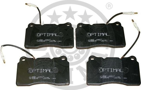 Optimal 12217 - Brake Pad Set, disc brake autospares.lv