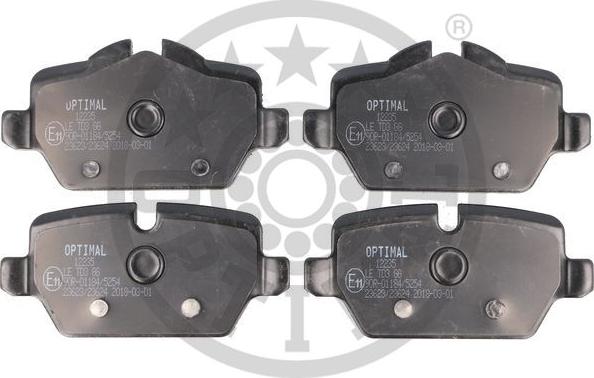 Optimal 12235 - Brake Pad Set, disc brake autospares.lv