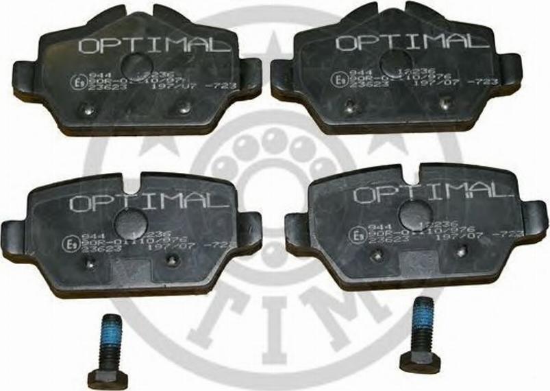 Optimal 12236 - Brake Pad Set, disc brake autospares.lv