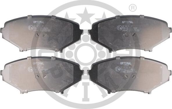 Optimal 12237 - Brake Pad Set, disc brake autospares.lv