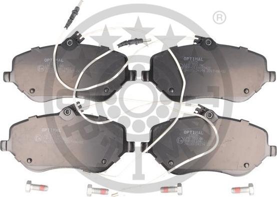 Optimal 12225 - Brake Pad Set, disc brake autospares.lv