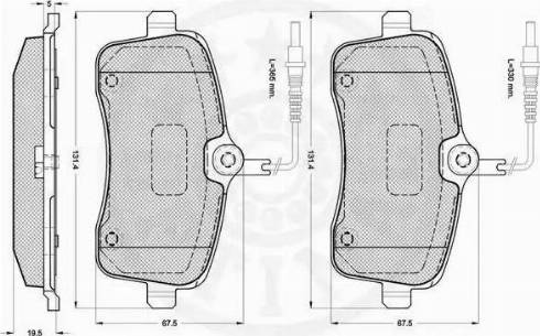 Optimal 12274 - Brake Pad Set, disc brake autospares.lv