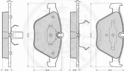 Optimal 85700 - Brake Pad Set, disc brake autospares.lv