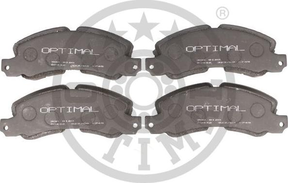 Optimal 8120 - Brake Pad Set, disc brake autospares.lv