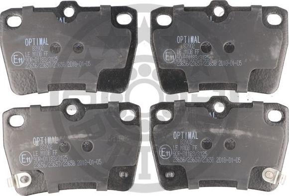 Optimal 83902 - Brake Pad Set, disc brake autospares.lv