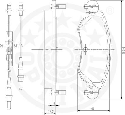 Optimal 82904 - Brake Pad Set, disc brake autospares.lv