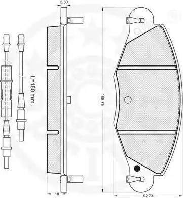 Optimal 82704 - Brake Pad Set, disc brake autospares.lv