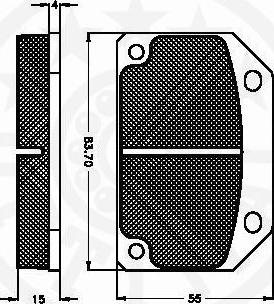 Optimal 3503 - Brake Pad Set, disc brake autospares.lv