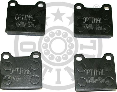 Optimal 2196 - Brake Pad Set, disc brake autospares.lv
