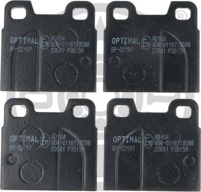 Optimal 2197 - Brake Pad Set, disc brake autospares.lv