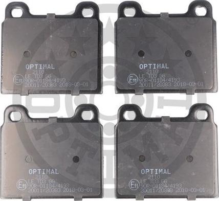 Optimal 2110 - Brake Pad Set, disc brake autospares.lv