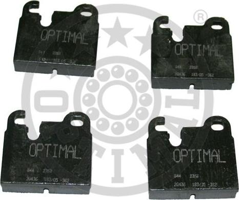 Optimal 2369 - Brake Pad Set, disc brake autospares.lv