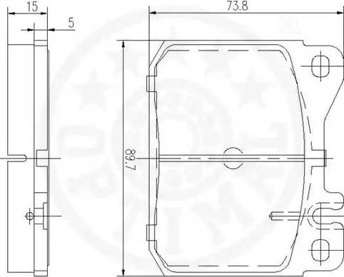 Optimal 2301 - Brake Pad Set, disc brake autospares.lv