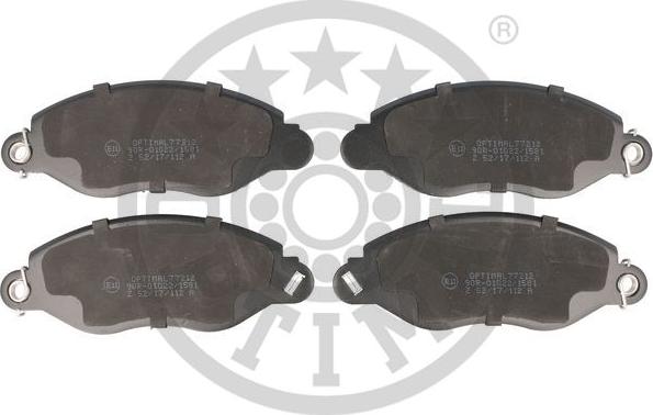 Optimal 77212 - Brake Pad Set, disc brake autospares.lv