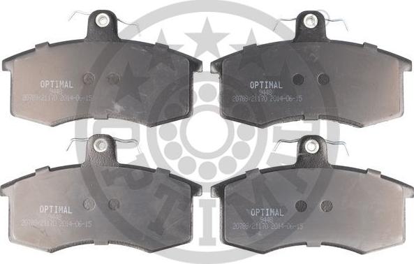 Optimal BP-09448 - Brake Pad Set, disc brake autospares.lv