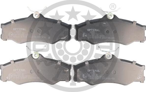 Optimal BP-09450 - Brake Pad Set, disc brake autospares.lv