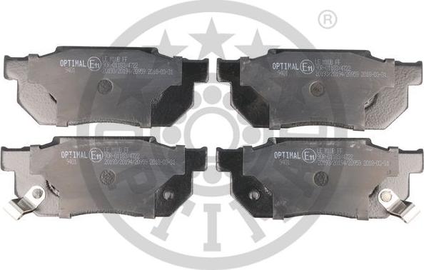 Optimal BP-09401 - Brake Pad Set, disc brake autospares.lv
