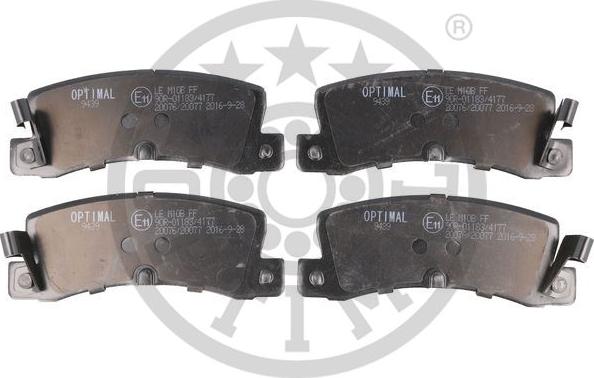 Optimal BP-09439 - Brake Pad Set, disc brake autospares.lv