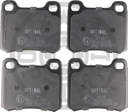 Optimal BP-09423 - Brake Pad Set, disc brake autospares.lv