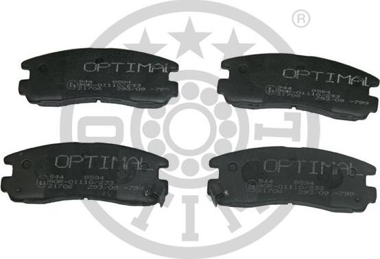 Optimal BP-09594 - Brake Pad Set, disc brake autospares.lv