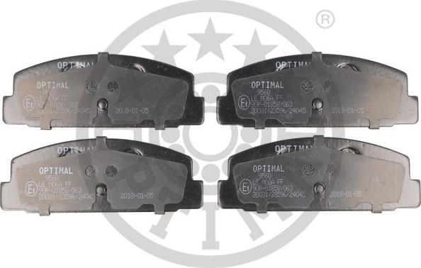 Optimal BP-09560 - Brake Pad Set, disc brake autospares.lv