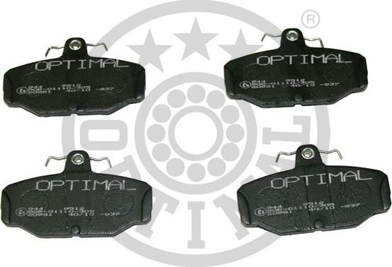 Optimal BP-09512 - Brake Pad Set, disc brake autospares.lv