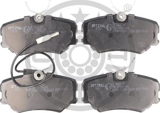 Optimal BP-09539 - Brake Pad Set, disc brake autospares.lv