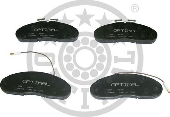 Optimal BP-09647 - Brake Pad Set, disc brake autospares.lv