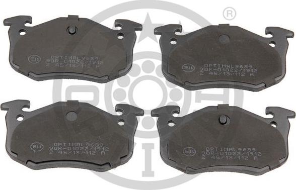 Optimal BP-09639 - Brake Pad Set, disc brake autospares.lv