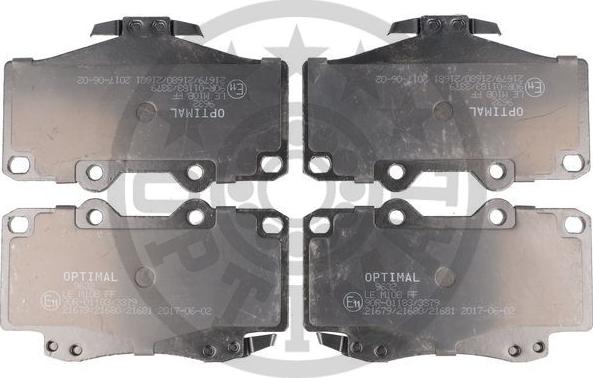 Optimal BP-09632 - Brake Pad Set, disc brake autospares.lv