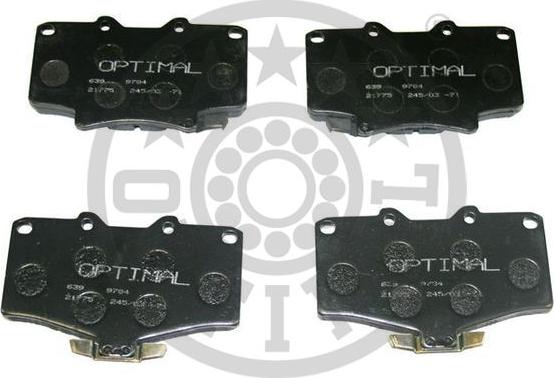 Optimal BP-09880 - Brake Pad Set, disc brake autospares.lv