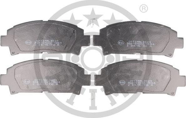 Optimal BP-09829 - Brake Pad Set, disc brake autospares.lv