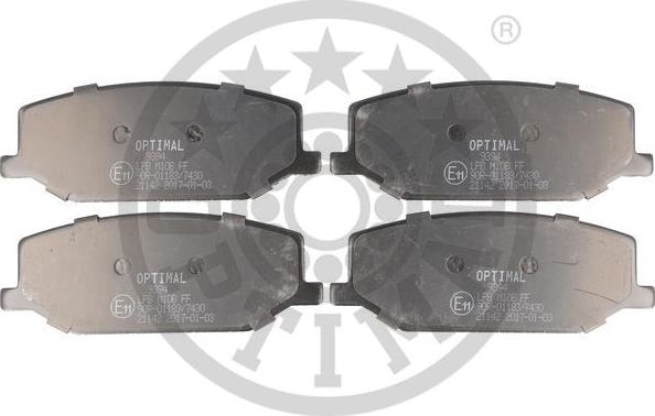 Optimal BP-09394 - Brake Pad Set, disc brake autospares.lv