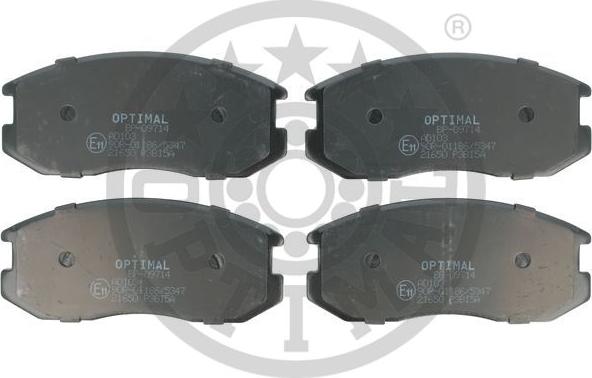 Optimal BP-09714 - Brake Pad Set, disc brake autospares.lv