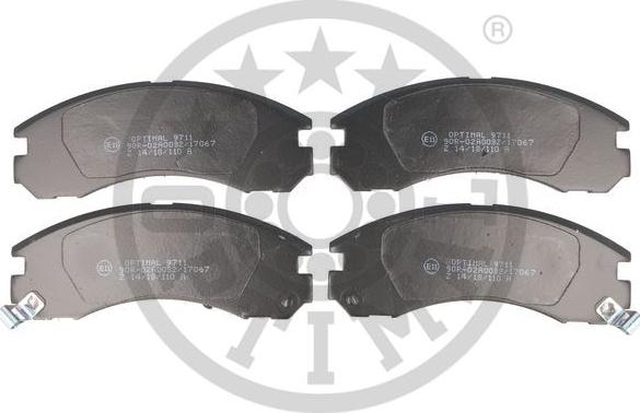 Optimal BP-09711 - Brake Pad Set, disc brake autospares.lv